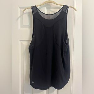 LuluLemon black sculpt tank top with mesh